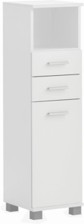 Schildmeyer Palermo Highboard 158817, Mattweiß, 30,3 x 32,6 x 110,5 cm
