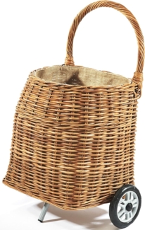Kobolo Kaminholzkorb Kaminholzwagen Wagen mit Rollen - Rattan lacak