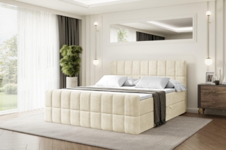 ALTDECOR Boxbett MIAMI-Z (Multipocket-Matratze H4, H3 Matratze Bonellfederung, Topper, Kopfteil), Doppelbett mit Fußteil