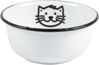 Ib Laursen - Fressnapf für Katze 0443-11 Emaille Weiß Futternapf Wassernapf Napf