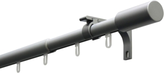 Gardinia Gardinenstangen-Set Paros Ø 19-22 mm silber 190-360 cm