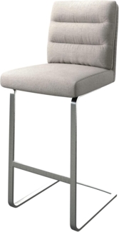 Barstuhl Pela-Flex Stripes Hellgrau Freischwinger flach Edelstahl