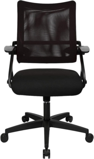 Topstar New S'move Black-Edition, Bürostuhl, Schreibtischstuhl, inkl. Armstützen, Stoff, schwarz