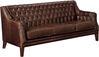 Ledersofa 3-Sitzer COLBERT - Braun