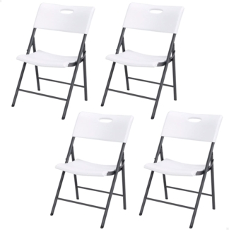 LIFETIME 92114 – 4 Stück Klappstühle für Veranstaltungen, Catering, Büro, Outdoor und Innen, leichte und vielseitige Klappstühle