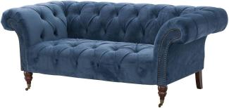 Dekoria Sofa Chesterfield Glamour Velvet Midnight 2-Sitzer