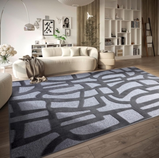 Villeroy & Boch Teppich Therese, rechteckig, Höhe: 5,5 mm, Wohnzimmer, Schlafzimmer, Modern, Hoch-Tief Effekt, Flur