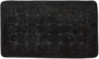 Emma Barclay Orkney Badematte, Kreuzschraffur, 45x75 cm, Schwarz