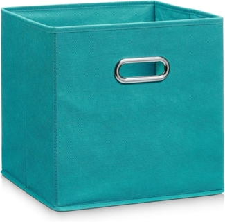 Kleine Aufbewahrungsbox mit Griff, Vlies - Petrol
