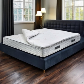 Talamo Italia - Single Scorpion Topper, Matratzenset mit Kissen, Memory Foam Topper, hypoallergener und atmungsaktiver Topper, 100 % Made in Italy, 80 x 190 x 5 cm
