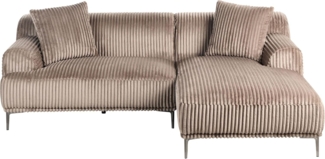 3-Sitzer Ecksofa Cord hellbraun linksseitig STENUM