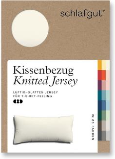 Kissenbezug Knitted Jersey aus Bio-Baumwolle mit Elasthan, bügelfrei, Schlafgut (1 Stück), besonders fein gestrickt, Kissenhülle mit farbigem Reißverschluss