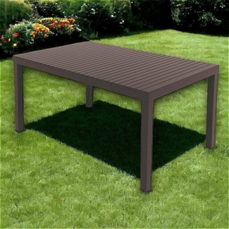 Dmora - Außentisch Maratea, rechteckiger Esstisch, Mehrzweck-Gartentisch, 100% Made in Italy, 150 x 90 x 72 cm, Anthrazit