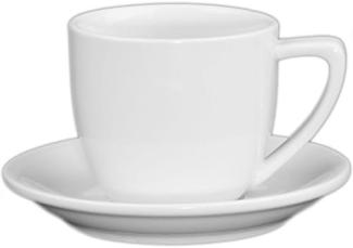 Holst Porzellan CF 003 FA3 Kaffee Cappuccino Set ''ConForm'' 0,21 l mit UTA 114, weiß, 14 x 14 x 8 cm