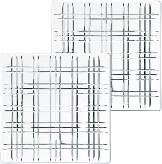 Nachtmann Square Geschirr Platte 21 cm klar quadratisch 2er Set - A