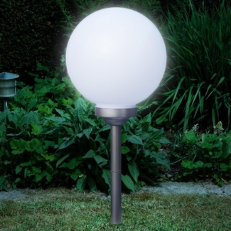 kamelshopping LED Solarleuchte Solar Kugelleuchte / Gartenkugel für Aussen mit LED Beleuchtung, LED fest integriert, Warmweiß, inkl. austauschbarem 600 mAh Akku