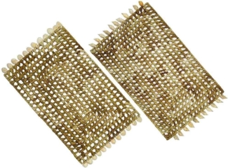 Tischsets Seegras Muscheln Platzsets 2 Stück Maritim Strand Tropisch 28x43cm