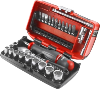 Facom Steckschluessel-Set 1/4 12-Kant 27-tlg