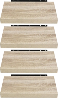 EUGAD Wandregal, 4-tlg, Holz Board Modern in verschiedenen Farben Größen