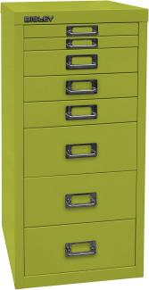 Bisley MultiDrawer™, 29er Serie, DIN A4, 8 Schubladen, Farbe grün