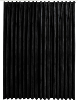 vidaXL Verdunkelungsvorhang mit Haken Samt Schwarz 290 x 245 cm 134495