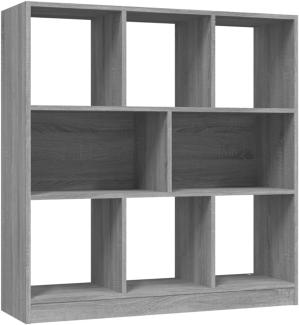 vidaXL Bücherregal Grau Sonoma 97,5x29,5x100 cm Holzwerkstoff 826379