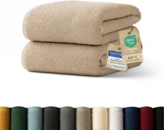Blumtal Handtücher Premium Frottier Handtücher Set 2 teilig 100% Baumwolle, Frottee (2X (50x100 cm), 2-St), Oeko-TEX zertifiziert - Ultra saugstarkes Frottier Handtücher