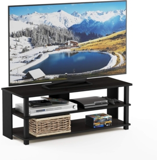 Furinno Sully 3-Stufe TV-Ständer für TV bis 48, Espresso/Schwarz, 104. 4 (Breite) x 40. 1 (Höhe) x 39. 4 (Tiefe) cm