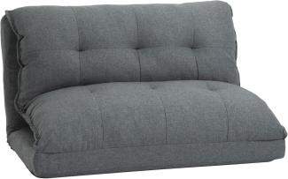 HOMCOM Relaxsessel Bodenstuhl 2-in-1, mit 13 Positionen verstellbare Rückenlehne (Bodensofa, 1-St, Bodensessel), 100cm x 71cm x 54cm, grau