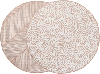 Wendbare \"Luxe\" Krabbeldecke und Spieldecke, in nude pink, 123 cm Durchmesser, sea shell, 100% Bio Baumwolle, von toddlekind