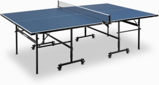 JOOLA Tischtennisplatte Inside 13 Indoor Tischtennistisch klappbares Untergestell – Schneller Aufbau inklusive Netz, blau, 274 x 152,5 x 76 cm