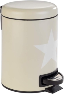 Mülleimer mit Ausziehbehälter, Deckel und Fuß, STELLA Stahlabfalleimer - 3 l, WENKO