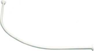 Sealskin Gebogene Duschvorhangstange Weiß 426407