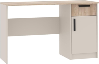 Marmex Möbel Grant 11C Schülerschreibtisch, Büroschreibtisch, laminierte Spanplatte, graubeige cashmere+cremona torro, 125x75,5x52,5 cm