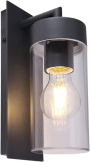 Wandleuchte, Aluminium anthrazit, klar H 25 cm