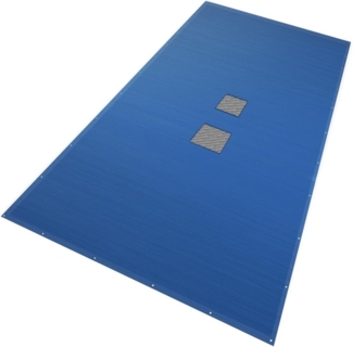 VOUNOT Poolabdeckung rechteckig, Pool Abdeckplane aus Polyethylen 160 g/m² mit Abflussnetz, Doppelte Poolplane Wasserdicht Schimmelresistent Reißfest mit Aluminiumösen 5X10m