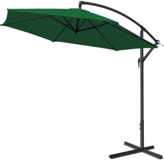 Kingsleeve Ampelschirm Ø 300cm Grün mit UV-Schutz 50+ wasserabweisend Sonnenschirm