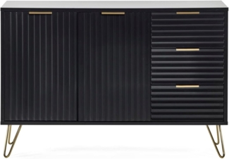 Julian Bowen Murano großes Sideboard, Mattschwarz, Holz, Einheitsgröße