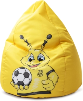 MAGMA Sitting Point BVB Sitzsack 220L VIP - Emma, 70x110 cm, robust und reißfest, Füllung aus 100% Qualitäts-EPS, EPS Safety Lock System, Made in Germany, gelb-schwarz