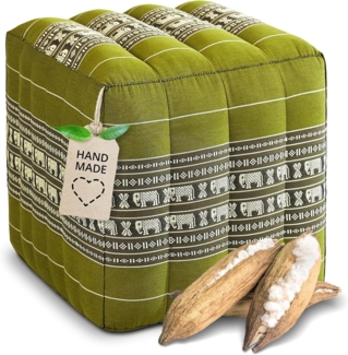 livasia Polsterhocker Würfelkissen, vegan und handgefertigt, 40x40x40cm, Kapok