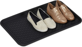 relaxdays Schuhabtropfschale 2 x Schuhabtropfschale groß mit Profil