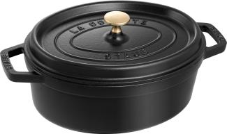 Staub La Cocotte Cocotte 27 cm, oval, Schwarz, Gusseisen