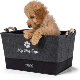 TrendPet Aufbewahrungsbox MyDogToys Spielzeugkörbchen (Aufbewahrungskorb, Aufbewahrungskorb), Filz