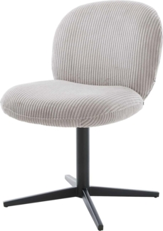 Drehstuhl Nube-Flex Cord Silbergrau Fußkreuz Schwarz 360° drehbar Taschenfederkern