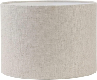 Light & Living Lampenschirm LIVIGNO, Ø 40 cm, Beige, Außenmaterial Stoff, Innenmaterial PVC, Halterung aus Metall