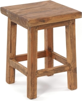 Hocker Massiv 48 Mahagoni Holz naturfarben
