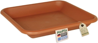 Heimwerkercenter Pflanzkübel MePla Untersetzer Quadrat 24x24 cm, Terrakotta, wetterfester Kunstoff