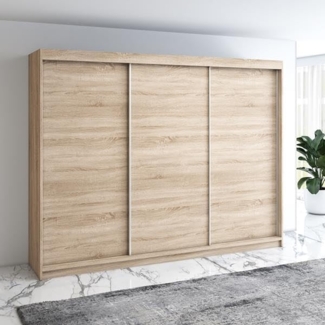 Schwebetürenschrank MERO 3-türig Schrank 200 cm Farbe: Sonoma