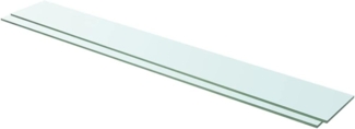 vidaXL Regalböden 2 Stk. Glas Transparent 110x15 cm 3051588