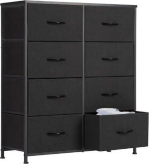 Sweetcrispy Kommode für Schlafzimmer, breite Schublade Kommode, 8 Stoffschubladen mit Griffen, Schubladen aus Stoff, Schrank, TV Stand für Schlafzimmer, Schrank, Wohnzimmer, Kinderzimmer